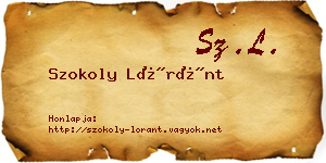 Szokoly Lóránt névjegykártya